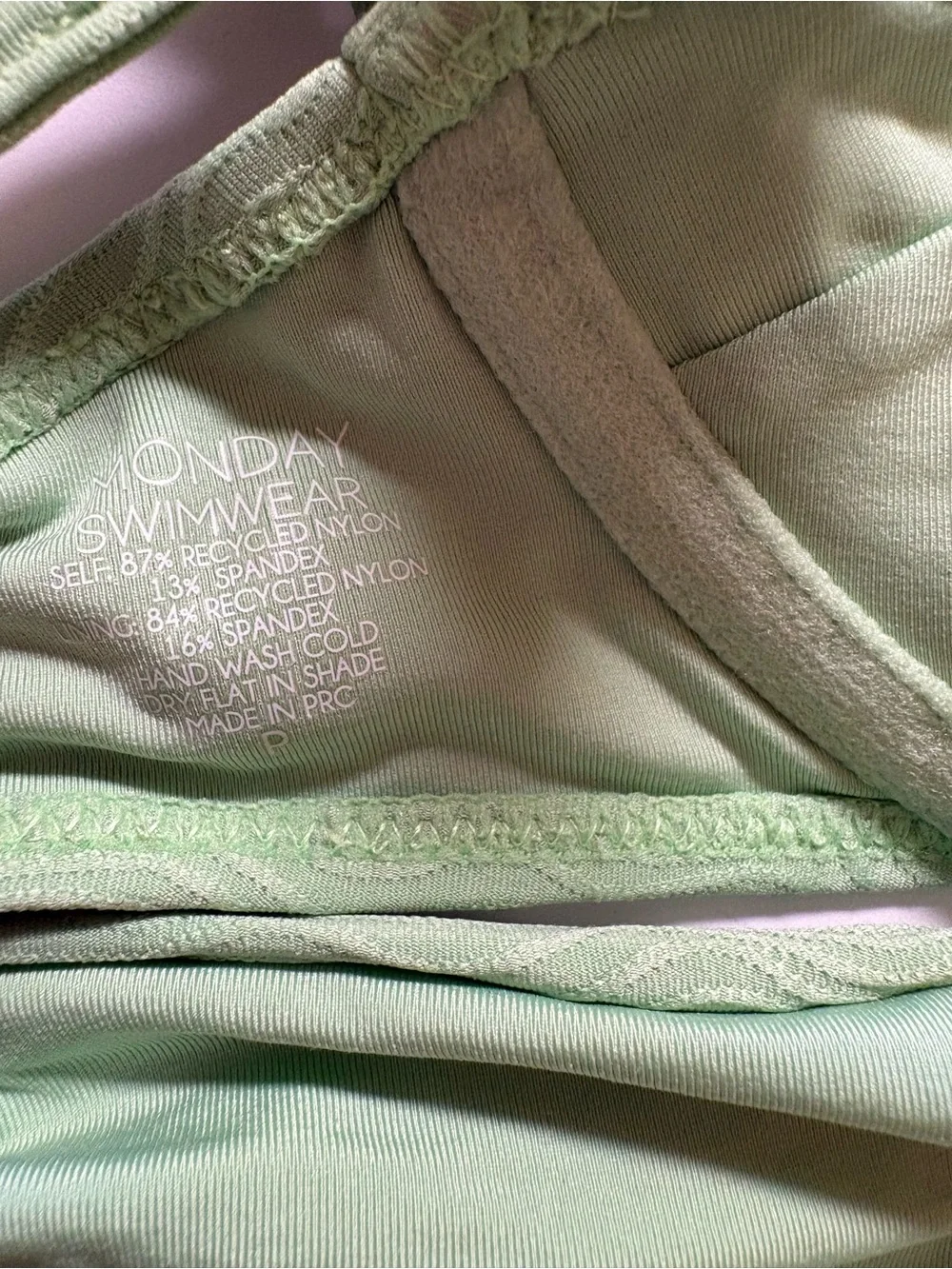 Monday Swimwear Mint Green Textured Underwire Bikini S/P